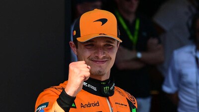 At the Austrian GP, Lando Norris clinched his third victory this season, fending off teammate Oscar Piastri. (Photo by Andrej ISAKOVIC / AFP) (AFP) At the Austrian GP, Lando Norris clinched his third victory this season, fending off teammate Oscar Piastri. (Photo by Andrej ISAKOVIC / AFP) (AFP)