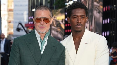 Brad Pitt stars as a former driver alongside Damson Idris, who plays a rookie driver in F1. (Photo by Scott A Garfitt/Invision/AP) (Scott A Garfitt/Invision/AP) Brad Pitt stars as a former driver alongside Damson Idris, who plays a rookie driver in F1. (Photo by Scott A Garfitt/Invision/AP) (Scott A Garfitt/Invision/AP)