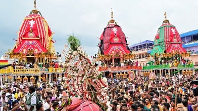 Devotees participate in the Rath Yatra of Lord Jagannath, in Puri. (File photo/ANI) Devotees participate in the Rath Yatra of Lord Jagannath, in Puri. (File photo/ANI)