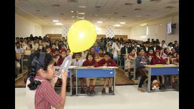The format is simple but potent: a two-hour interactive demonstration introduces scientific concepts using real-life examples and activities; followed by students building models and toys (paper helicopters, hydraulic lifts etc.) using everyday materials such as straws, pen refills, syringes and plastic bottles. (HT) The format is simple but potent: a two-hour interactive demonstration introduces scientific concepts using real-life examples and activities; followed by students building models and toys (paper helicopters, hydraulic lifts etc.) using everyday materials such as straws, pen refills, syringes and plastic bottles. (HT)