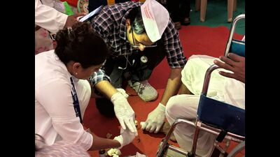 The health department has deployed a team of 4,376 persons including doctors, nurses, Asha workers, health assistants and sanitation staff amongst others. (HT PHOTO) The health department has deployed a team of 4,376 persons including doctors, nurses, Asha workers, health assistants and sanitation staff amongst others. (HT PHOTO)