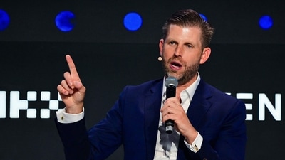 Eric Trump is contemplating a presidential run in 2028, citing family concerns over public scrutiny as a key hurdle. (AFP) Eric Trump is contemplating a presidential run in 2028, citing family concerns over public scrutiny as a key hurdle. (AFP)