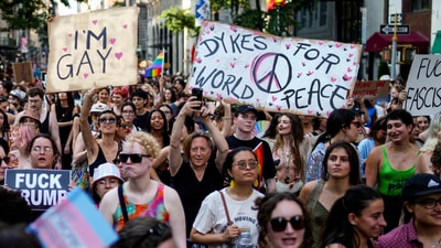 The events in Manhattan, home of the nation's oldest and largest Pride celebration, begin with a march down Fifth Avenue, with over 700 participating groups and anticipating enormous audiences. (REUTERS)