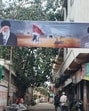 According to police, the banners and flags were allegedly put up by a group of Iranian nationals residing in Kadam Wak Wasti. (HT Photo) According to police, the banners and flags were allegedly put up by a group of Iranian nationals residing in Kadam Wak Wasti. (HT Photo)