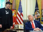 President Donald Trump speaks during a news conference with Elon Musk in the Oval Office of the White House President Donald Trump speaks during a news conference with Elon Musk in the Oval Office of the White House