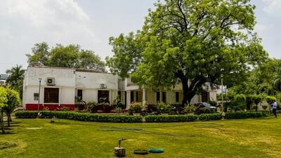 Delhi chief minister Rekha Gupta's official residence on Raj Niwas Marg. (PTI) Delhi chief minister Rekha Gupta's official residence on Raj Niwas Marg. (PTI)