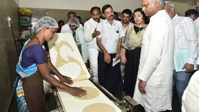The Jolad Rotti, a local staple made from jowar (sorghum), has grown into a popular regional brand through targeted initiatives. (X/@PriyankKharge)
