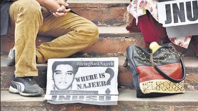 Najeeb, a first-year MSc student at JNU, disappeared on October 15, 2016, a day after an altercation in the Mahi-Mandavi hostel involving students. (HT Archive) Najeeb, a first-year MSc student at JNU, disappeared on October 15, 2016, a day after an altercation in the Mahi-Mandavi hostel involving students. (HT Archive)