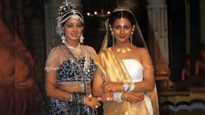 Sridevi and Poonam Dhillon worked together in films like Sone Pe Suhaaga and Judaai. Sridevi and Poonam Dhillon worked together in films like Sone Pe Suhaaga and Judaai.