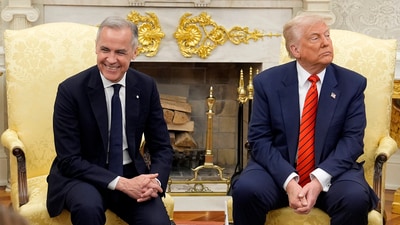 Canadian Prime Minister Mark Carney (L) and US President Donald Trump (File) (AP) Canadian Prime Minister Mark Carney (L) and US President Donald Trump (File) (AP)