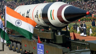 The Agni-5 missiles have a range of over 5,000 kms and carries conventional weapons.