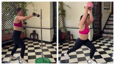 Kareena Kapoor gives fitness motivation with her intense, full-body workout routine. (PC: Instagram) Kareena Kapoor gives fitness motivation with her intense, full-body workout routine. (PC: Instagram)