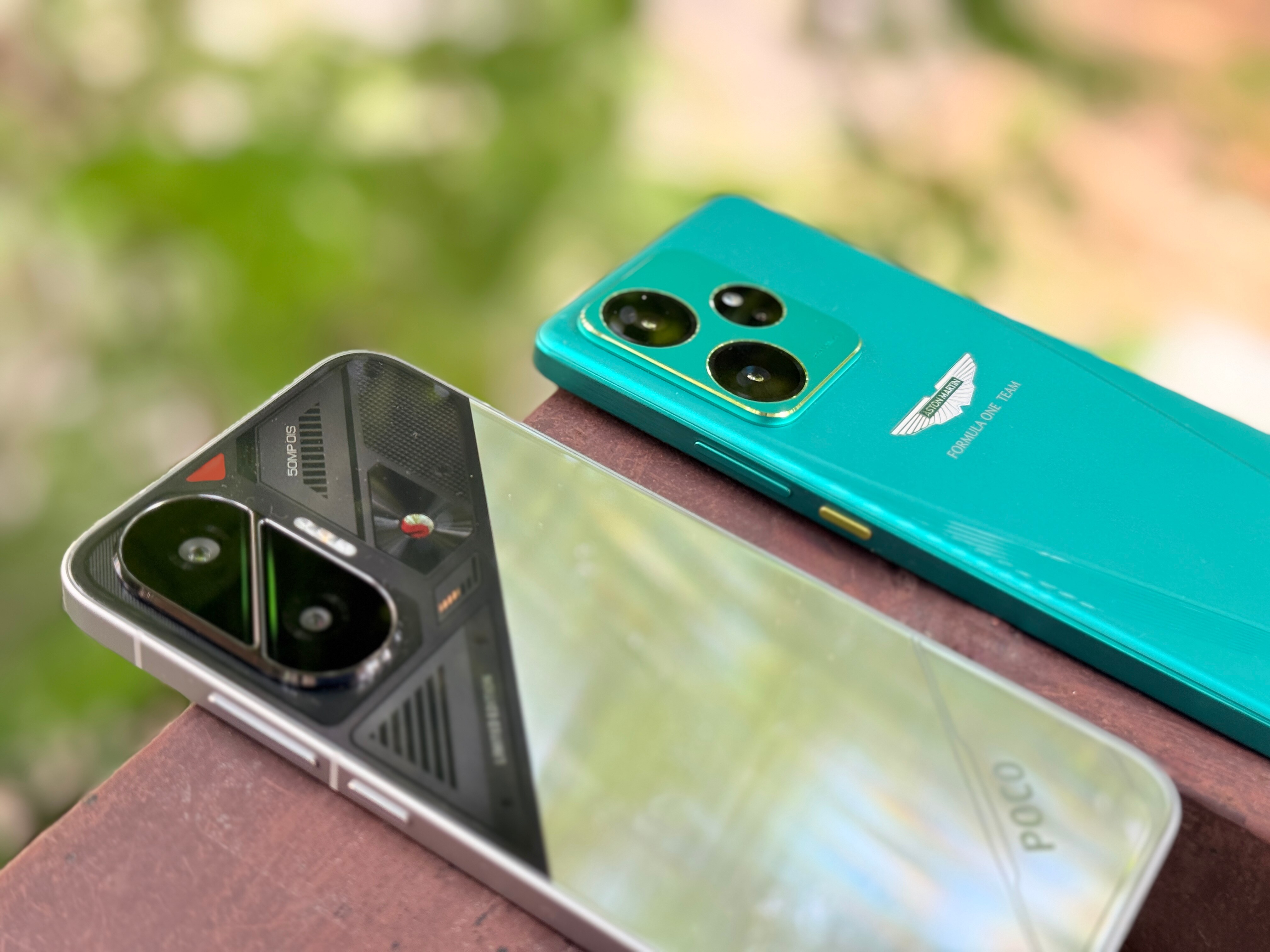 Poco F7 gets a dual camera setup while the Realme GT 7 gets a triple camera shooter. (Shaurya Sharma / HT) Poco F7 gets a dual camera setup while the Realme GT 7 gets a triple camera shooter. (Shaurya Sharma / HT)