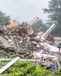 A view of debris after a five-storey residential building collapses in the Bhatakufar area, in Shimla on Monday. (ANI)