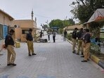 The two officers were posted at the traffic police checkpoint at Chowk Tajazai. 