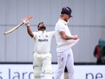 Cricket - International Test Match Series - First Test - England v India - Headingley Cricket Ground, Leeds, Britain - June 23, 2025 India's Rishabh Pant celebrates his century as Ben Stokes reacts Action Images via Reuters/Ed Sykes
