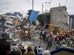 Rescue workers look for survivors after an explosion and fire at a chemical factory, in Sangareddy, in the southern state of Telangana, India, June 30, 2025.