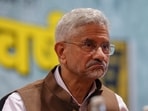 S Jaishankar during a mock Parliament session organized by the BJP as part of the 50th anniversary observance of the Emergency, in New Delhi.