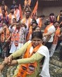 Maharashtra Navnirman Sena (MNS) workers celebrate after the Maharashtra State Government revoked the three-language policy (PTI) Maharashtra Navnirman Sena (MNS) workers celebrate after the Maharashtra State Government revoked the three-language policy (PTI)