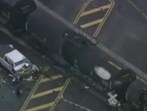 A freight train crashed in Lansdale, Pennsylvania, resulting in the hospitalization of two people who were taken from a pickup truck. A freight train crashed in Lansdale, Pennsylvania, resulting in the hospitalization of two people who were taken from a pickup truck.