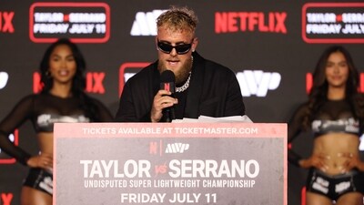 Jake Paul reiterated Saturday night that he has been ordered by God to become a world champion, and he spoke of several accomplished veteran boxers as his potential next opponent. (Getty Images via AFP) Jake Paul reiterated Saturday night that he has been ordered by God to become a world champion, and he spoke of several accomplished veteran boxers as his potential next opponent. (Getty Images via AFP)