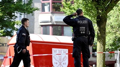 A large contingent of rescue services were tending to the injured on the grounds of the Ueberlandwerke Rhoen company (AFP/Representational)