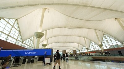 A lightning strike sparked a fire on Denver International Airport (DIA) property. (AP) A lightning strike sparked a fire on Denver International Airport (DIA) property. (AP)