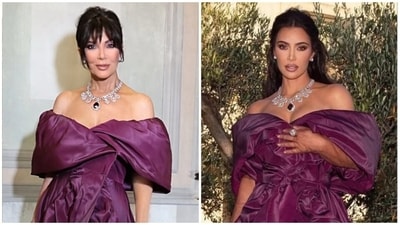 Kris Jenner wore the same purple Dolce and Gabbana gown as Kim Kardashian in Italy. (Instagram/ Kris Jenner) Kris Jenner wore the same purple Dolce and Gabbana gown as Kim Kardashian in Italy. (Instagram/ Kris Jenner)