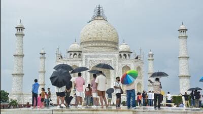 Taj Mahal faces water scarcity that is increasing pollution and depleting groundwater. (ANI) Taj Mahal faces water scarcity that is increasing pollution and depleting groundwater. (ANI)