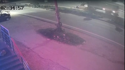 Bengaluru hit-and-run accident: CCTV footage showed that a truck rear ended the PSI's car at high speed, and then fled the scene. Bengaluru hit-and-run accident: CCTV footage showed that a truck rear ended the PSI's car at high speed, and then fled the scene.