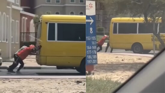 Kind act of Dubai delivery driver wins hearts online. (Screengrab Instagram/@loaysalimeh)