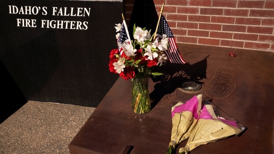 Idaho Gov. Brad Little ordered US and Idaho state flags to be lowered to half-staff Monday to honor the firefighters. (REUTERS)