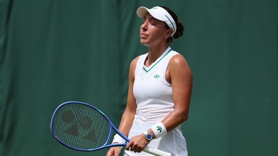 US player Jessica Pegula reacts as she plays against Italy's Elisabetta Cocciaretto (AFP)