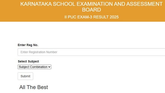 Karnataka PUC 2 Exam 3 Results Live: Check result via direct link here. Karnataka PUC 2 Exam 3 Results Live: Check result via direct link here.