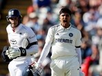 India's Shubman Gill celebrates his century during Day 1 of the 2nd test match against England, at Edgbaston
