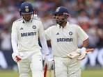 India's captain Shubman Gill walks off the field after losing his wicket as he receives a pat from batting partner Rishabh Pant on day two of the first Test India's captain Shubman Gill walks off the field after losing his wicket as he receives a pat from batting partner Rishabh Pant on day two of the first Test