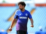 India's Kuldeep Yadav during practice