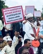 In Sangli district, hundreds of protesters gathered at Ankali Phata and blocked traffic on the Sangli-Kolhapur Highway, causing major disruptions. (HT) In Sangli district, hundreds of protesters gathered at Ankali Phata and blocked traffic on the Sangli-Kolhapur Highway, causing major disruptions. (HT)