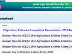 JCECEB Jharkhand Polytechnic Result 2025 has been released at jceceb.jharkhand.gov.in. The direct link is given here. 