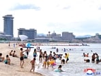 This photo provided on July 2, 2025, by the North Korean government, shows a beach resort in the Wonsan-Kalma eastern coastal tourist zone on July 1, 2025. (Korean Central News Agency/Korea News Service via AP) This photo provided on July 2, 2025, by the North Korean government, shows a beach resort in the Wonsan-Kalma eastern coastal tourist zone on July 1, 2025. (Korean Central News Agency/Korea News Service via AP)