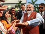 Prime Minister Narendra Modi receives a warm welcome from the Indian diaspora on Wednesday at the Kempinski Hotel in Accra.