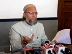 AIMIM chief Asaduddin Owaisi addresses a press conference on voter revision, in Hyderabad, Wednesday, July 2, 2025. He also criticised vigilante groups harassing eatery owners along the Kanwar Yatra route.