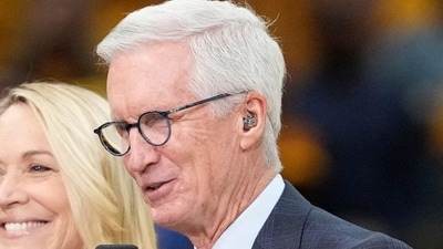 Doris Burke and Mike Breen on the court before game three of the 2025 NBA Finals between the Seattle Sounders and the FC Dallas. (IMAGN IMAGES via Reuters Connect)