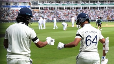Yashasvi Jaiswal and KL Rahul opened the batting for India after Ben Stokes put the visitors in to bat once again. Rahul could only contribute 2 runs on this occasion. (Action Images via Reuters)