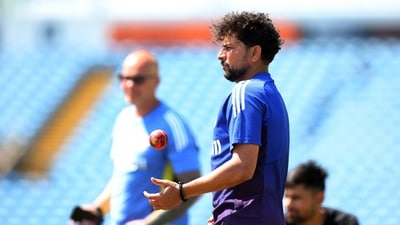 India's Kuldeep Yadav during practice (Action Images via Reuters)