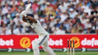 Nitish Kumar Reddy came into the team, and was one of three changes for the Indian team. He couldn't make his inclusion count, however, as he was dismissed shouldering arms against one that jagged back very early in his innings. (Action Images via Reuters)