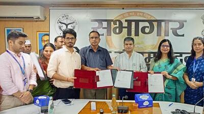 District magistrate Manish Kumar Verma presided over the MoU signing ceremony on Wednesday. (HT Photos) District magistrate Manish Kumar Verma presided over the MoU signing ceremony on Wednesday. (HT Photos)