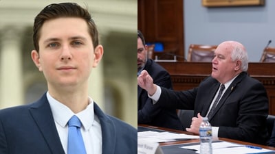 Eric Tarpinian-Jachym (L, Source: Eric Tarpinian-Jachym/LinkedIn) and Rep Ron Estes (R, @RepRonEstes/X) (Twitter/Linkedin) Eric Tarpinian-Jachym (L, Source: Eric Tarpinian-Jachym/LinkedIn) and Rep Ron Estes (R, @RepRonEstes/X) (Twitter/Linkedin)
