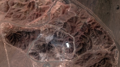 A satellite overview shows the Fordow Fuel Enrichment Facility, amid the Iran-Israel conflict, near Qom, Iran. (via REUTERS)