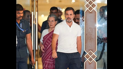 In this June 8, 2024 file photo, Congress leaders Sonia Gandhi and Rahul Gandhi during a party meeting, in New Delhi. (PTI)